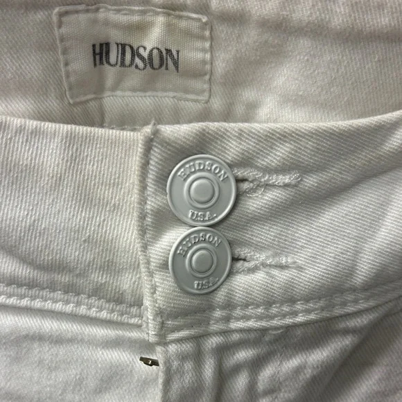 Hudson Jeans Women's Cropped White Denim - Picture 4 of 7